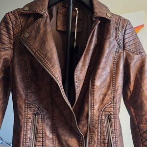 Women's Distressed Brown Jacket